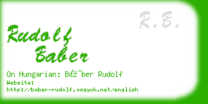 rudolf baber business card